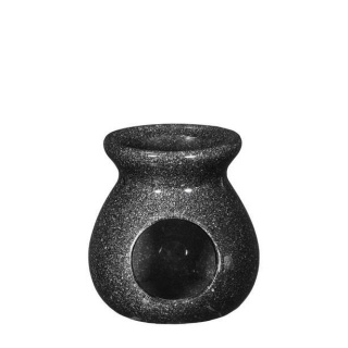 Zestaw czarny kominek wosk tarka podstawka ceramika marmur