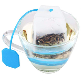 Sitko silikonowe do ziół zaparzacz torebka herbaty niebieski