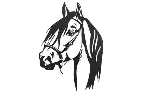 Drewniana dekoracja ścienna do powieszenia na ścianę koń