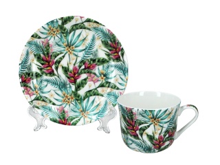 Duża filiżanka porcelanowa angielska jumbo botanica heritage