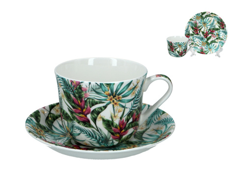 Duża filiżanka porcelanowa angielska jumbo botanica heritage