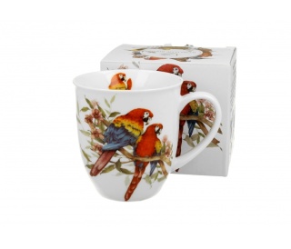 Duży kubek do herbaty na prezent papuga ara ptasi świat ptak