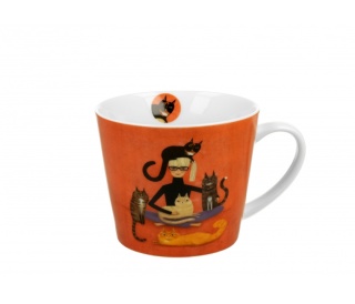 Duży kubek kubas prosty koci świat Cindy koty urodziny