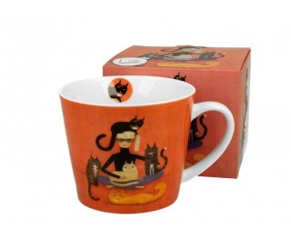 Duży kubek kubas prosty koci świat Cindy koty urodziny