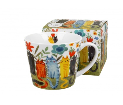 Duży kubek kubas prosty koci świat prezent koty ogrodowe