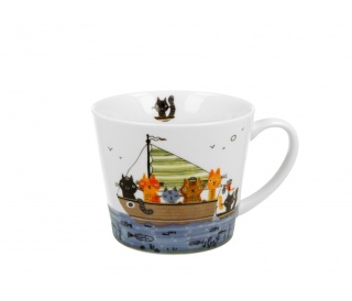 Duży kubek kubas prosty koci świat marynarze prezent kot