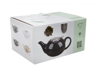 Dzbanek imbryk z sitkiem 0,75 litra czarny do parzenia