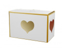 Zestaw dwa kubki w pudełku porcelana na prezent serce złote