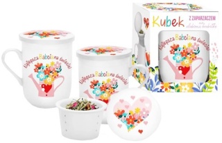 Zestaw kubek z sitkiem prezent dzień babci najlepsza babcia