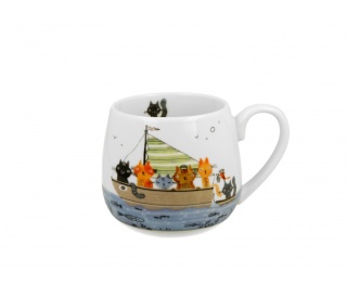 Kubek baryłka do kawy marynarze na prezent koci świat kot