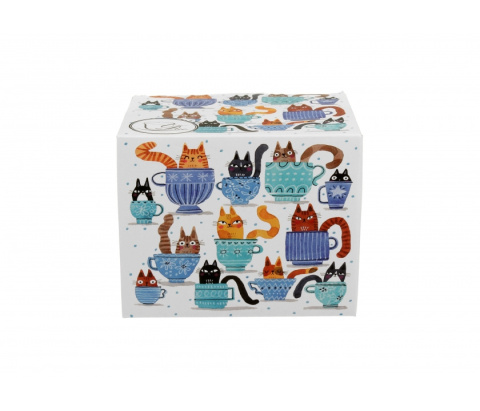 Kubek baryłka do kawy koty w filiżankach prezent koci świat