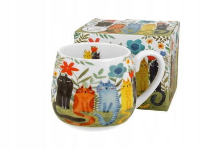 Kubek baryłka do kawy koty ogrodowe na prezent koci świat