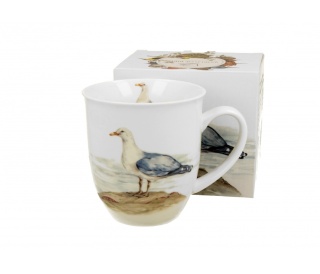 Duży kubek do kawy na urodziny Mewa srebrzysta ptasi świat