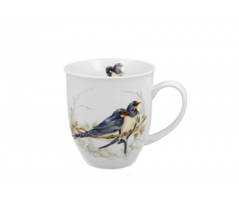 Kubek kubas do herbaty na prezent Jaskółki ptasi świat ptak