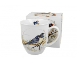 Kubek kubas do herbaty na prezent Jaskółki ptasi świat ptak