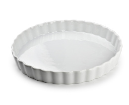 Białe naczynie do zapiekania porcelanowe forma do tarty