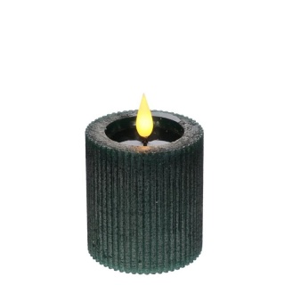 Świeca ledowa woskowana na baterie lampka do latarni zieleń