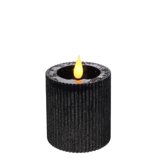 Czarna świeca ledowa woskowana na baterie lampka do latarni