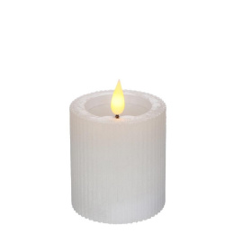 Biała świeca ledowa woskowana na baterie lampka do latarni