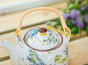 Zestaw dzbanek czajnik ceramiczny z sitkiem bez kwiaty