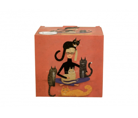 Zestaw kubek baryłka z zaparzaczem koci świat cindy koty