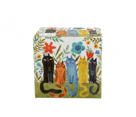 Zestaw kubek baryłka z sitkiem koci świat koty w ogrodzie