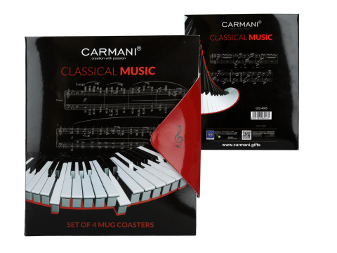 Zestaw podkładki korkowe 4 szt pod filiżankę Music carmani