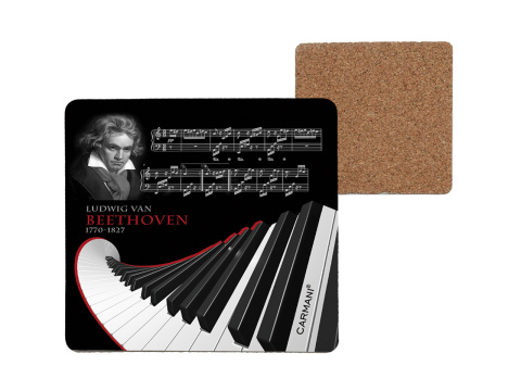 Zestaw podkładki korkowe 4 szt pod filiżankę Music carmani