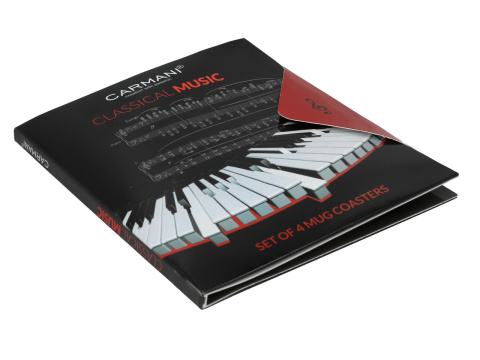 Zestaw podkładki korkowe 4 szt pod filiżankę Music carmani