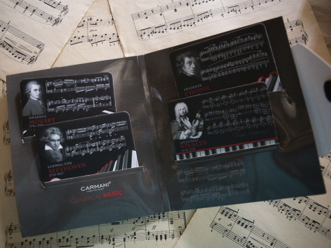 Zestaw podkładki korkowe 4 szt pod filiżankę Music carmani