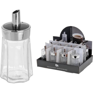 Dozownik do cukru cukiernica pojemnik na ocet oliwę szkło