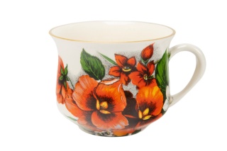 Kubek filiżanka bratki Mieroszów ceramika babuni