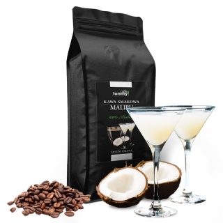 Kawa smakowa malibu ziarnista 1 kg świeżo palona Tommy cafe
