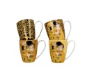 Zestaw 4 kubków kubki Klimt prezent malarstwo pocałunek