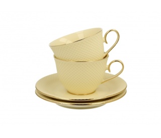 Komplet dwie filiżanki do kawy na urodziny vesper ecru