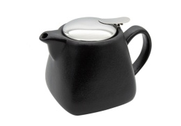 Komplet dzbanek czajnik ceramiczny z sitkiem czarny 0,55l