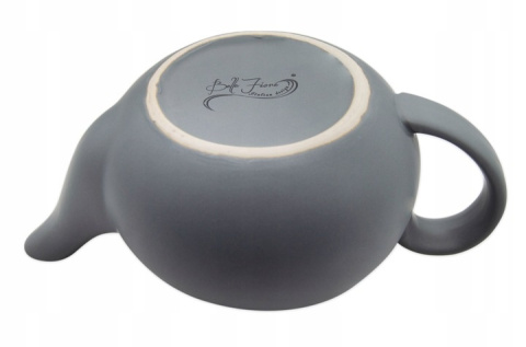 Zestaw dzbanek czajnik ceramiczny z sitkiem szary matowy