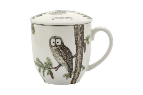 Komplet kubek sitko ptaki polski Hajdecka puszczyk uralski