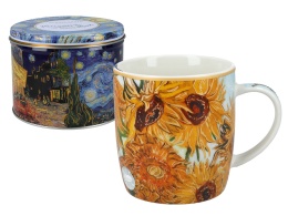 Kubek w puszce do herbaty Van Gogh Słoneczniki Carmani