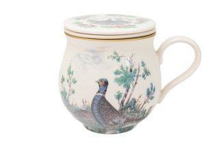 Kubek z Mieroszowa zaparzacz baniasty kuropatwa kogut bażant