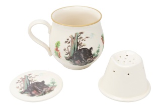 Kubek z Mieroszowa baniastym z dzikiem i sitkiem