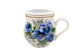 Kubek z Mieroszowa zaparzacz baryłka kwiaty