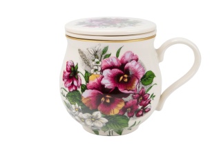 Kubek z Mieroszów zaparzacz baryłka kwiaty