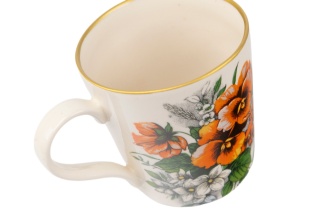 Kubek z kolekcji bratki ceramiczny Mieroszów