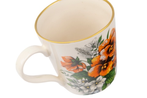 Kubek z kolekcji bratki ceramiczny Mieroszów