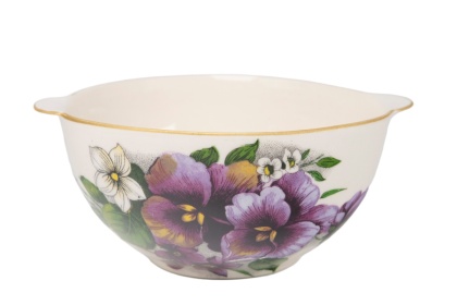 Miseczka z uszkami do zupy mleka Mieroszów bratki