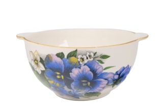 Miseczka z uszkami do zupy mleka Mieroszów bratki