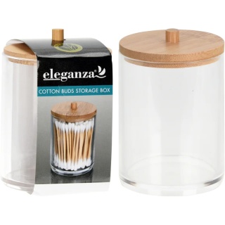 Pojemnik z pokrywką do łazienki na patyczki kosmetyczne