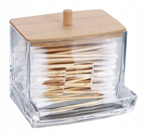 Pojemnik z pokrywką do łazienki na patyczki do uszu