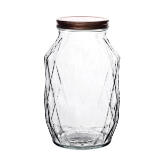 Szklany słój słoik pokrywka do kuchni pojemnik basic 3,4 l